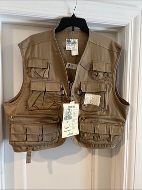 Vintage Ausable Khaki Multi-Pocket Fishing Vest
